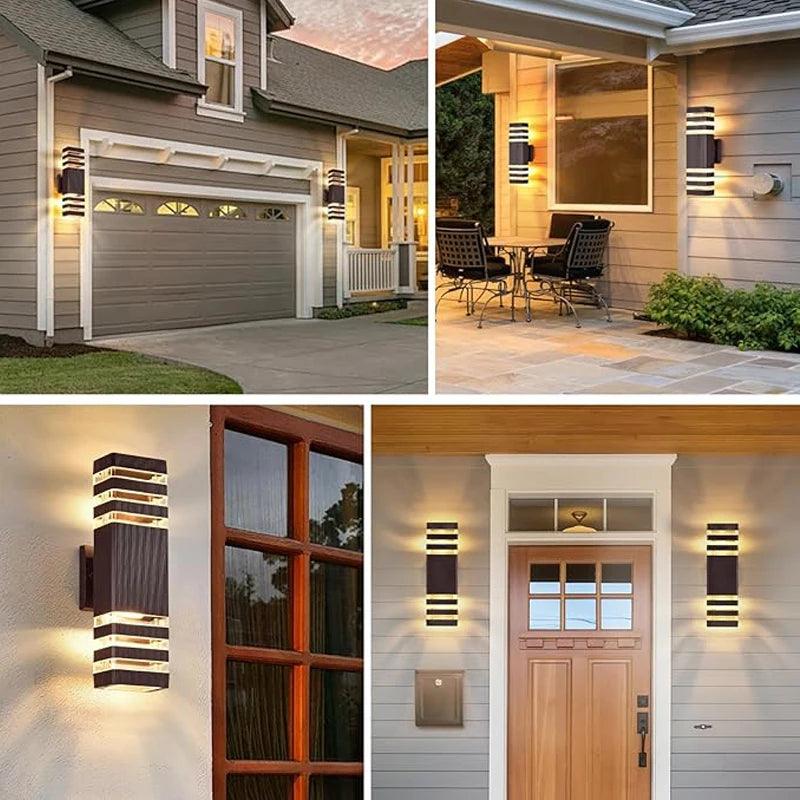 LumiBloc LED Udendørs Væglampe – Moderne IP65 Op & Ned Design med E27 Fatning