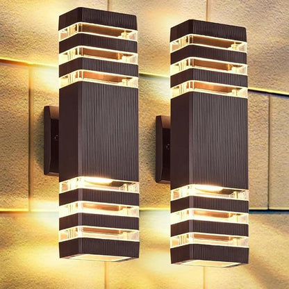 LumiBloc LED Udendørs Væglampe – Moderne IP65 Op & Ned Design med E27 Fatning