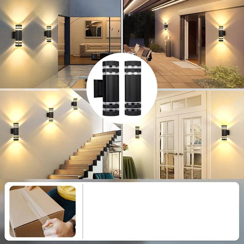 LumiBloc LED Udendørs Væglampe – Moderne IP65 Op & Ned Design med E27 Fatning