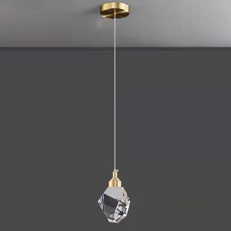 LumiJewel | Luksus Diamant Cube Krystal Jern LED Pendel Lys til Soveværelse