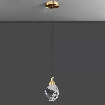 LumiJewel | Luksus Diamant Cube Krystal Jern LED Pendel Lys til Soveværelse