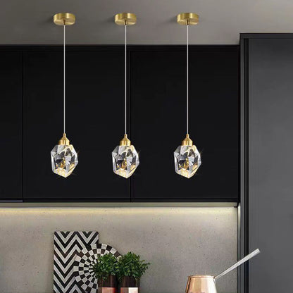 LumiJewel | Luksus Diamant Cube Krystal Jern LED Pendel Lys til Soveværelse