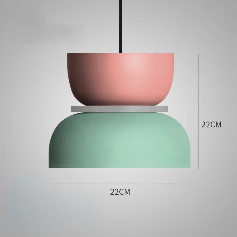 LuminaGlow - Moderne Pendellampe i Skandinavisk Macaron Stil