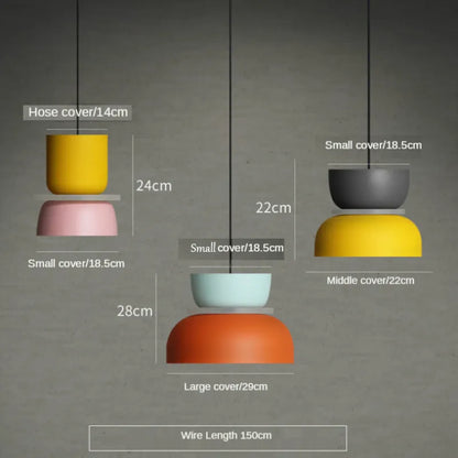 LuminaGlow - Moderne Pendellampe i Skandinavisk Macaron Stil
