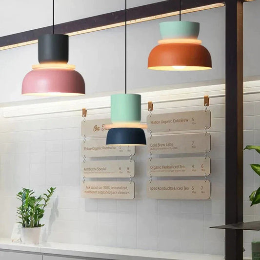 LuminaGlow - Moderne Pendellampe i Skandinavisk Macaron Stil