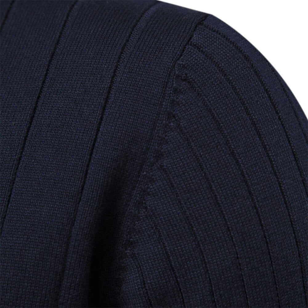 Igor | Pull Homme Zippé ¼ en Maille Côtelée - Image 3