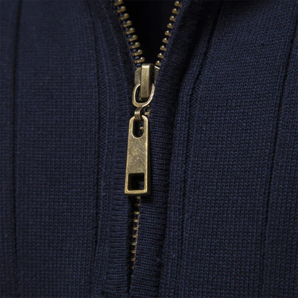 Igor | Pull Homme Zippé ¼ en Maille Côtelée - Image 2