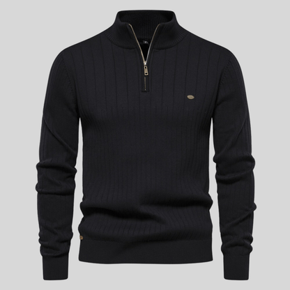Igor | Pull Homme Zippé ¼ en Maille Côtelée - Image 7