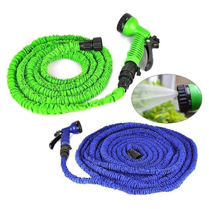 Magic Hose Fleksibel Havevandslange / Vandslange - Grøn eller Blå - Flere Længder -