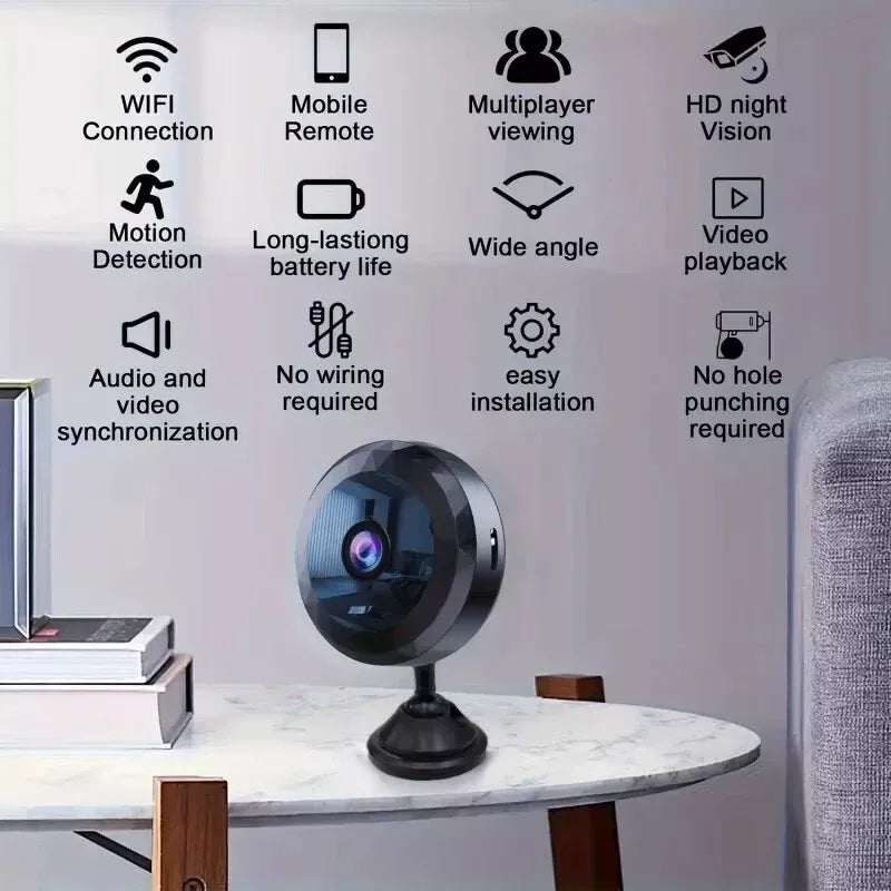 Magnetisk Mini WiFi Overvågningskamera - 1080P HD | Nattesyn og Bevægelsessensor