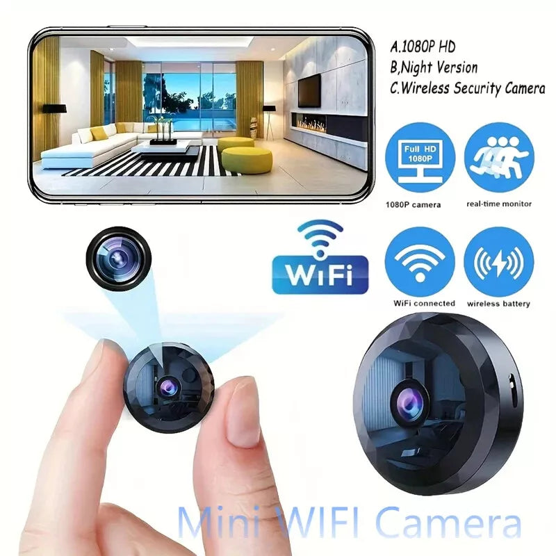 Magnetisk Mini WiFi Overvågningskamera - 1080P HD | Nattesyn og Bevægelsessensor