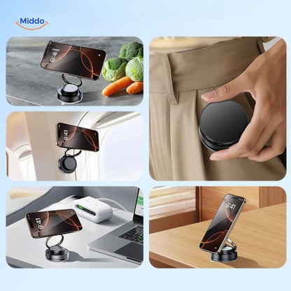 Magnevo™ Telefonholder | 360° Rotérbar, MagSafe og Kompakt
