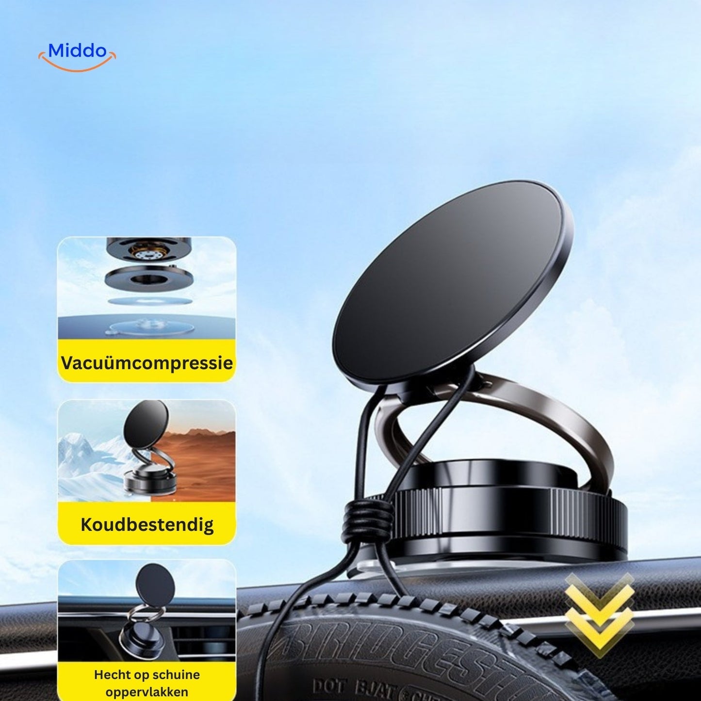 Magnevo™ Telefonholder | 360° Rotérbar, MagSafe og Kompakt