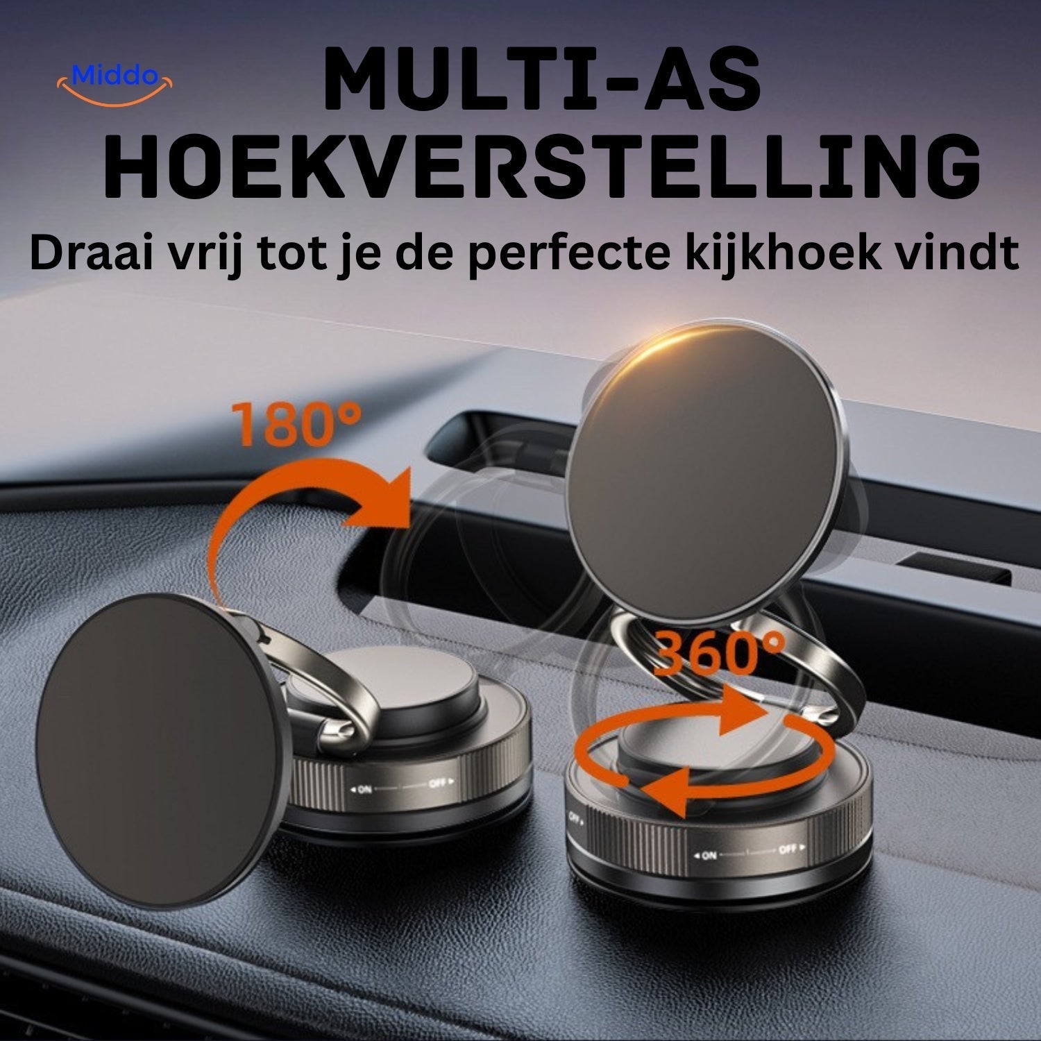 Magnevo™ Telefonholder | 360° Rotérbar, MagSafe og Kompakt