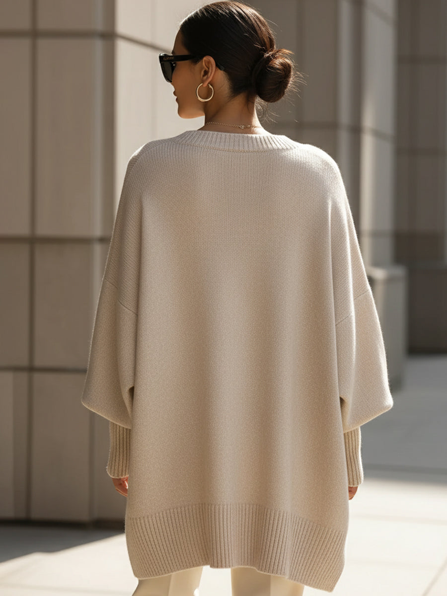 Image of Malva | Dame Oversize Crew Neck Sweater