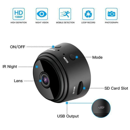 Marcelie | 1080p Magnetisk WiFi Mini Kamera-RV Campingvogn Bakkamera