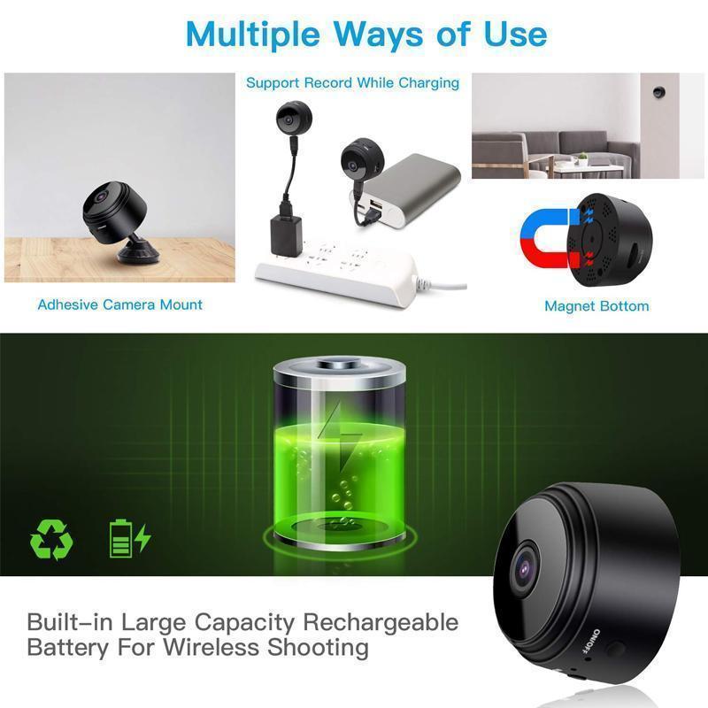 Marcelie | 1080p Magnetisk WiFi Mini Kamera-RV Campingvogn Bakkamera