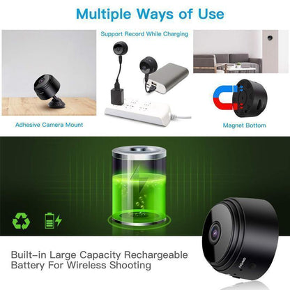 Marcelie | 1080p Magnetisk WiFi Mini Kamera-RV Campingvogn Bakkamera