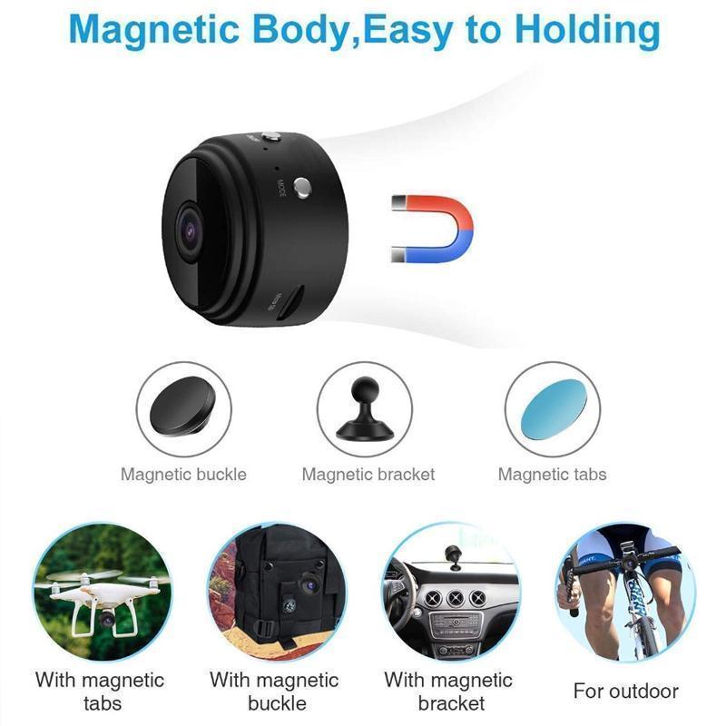 Marcelie | 1080p Magnetisk WiFi Mini Kamera-RV Campingvogn Bakkamera