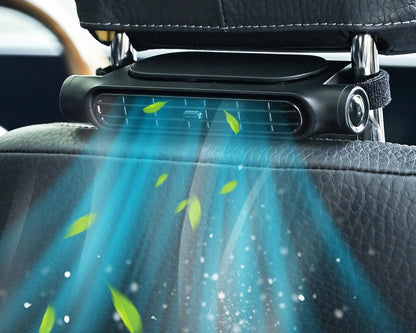 Marcelie | 3 Hastigheder USB Bil Køleventilator & Hovedstøtte Montering – AutoBreeze (1+1 GRATIS)