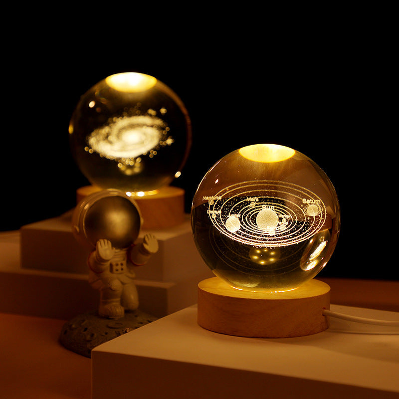 Marcelie | 3D Planet Krystal Kugle