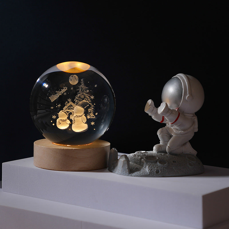 Marcelie | 3D Planet Krystal Kugle