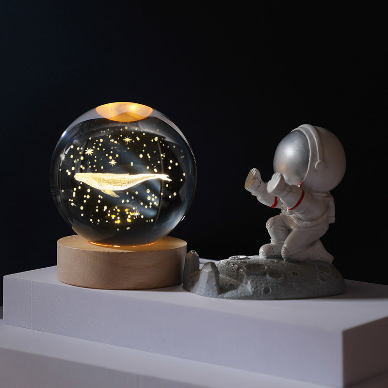 Marcelie | 3D Planet Krystal Kugle