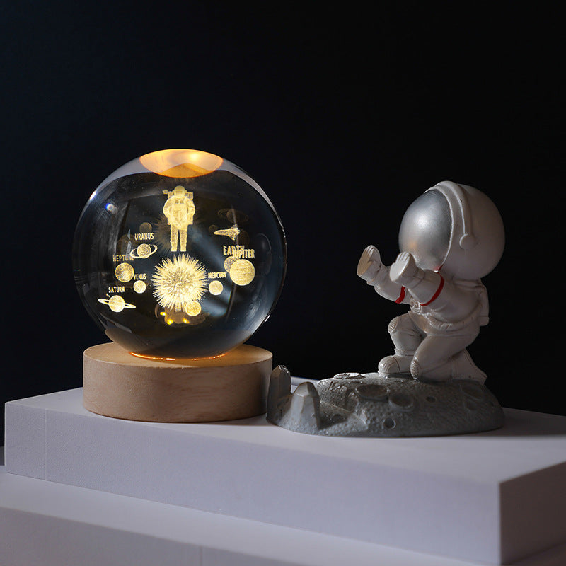 Marcelie | 3D Planet Krystal Kugle