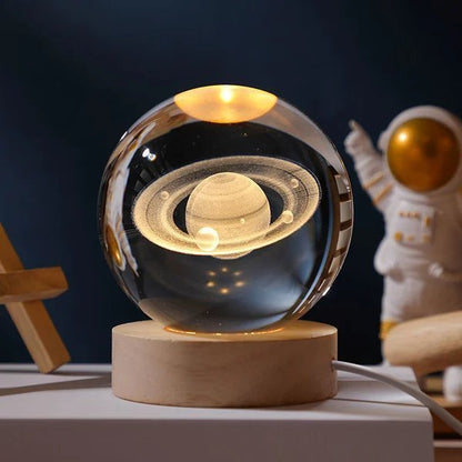 Marcelie | 3D Planet Krystal Kugle