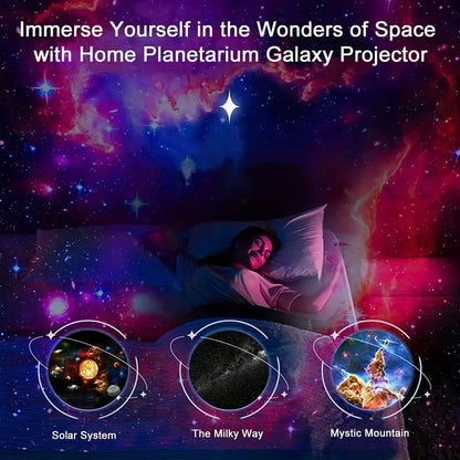 Marcelie | Celestial Dreams: 360° Planetarium Galaxy Projektor - Dækkende til hele rummet