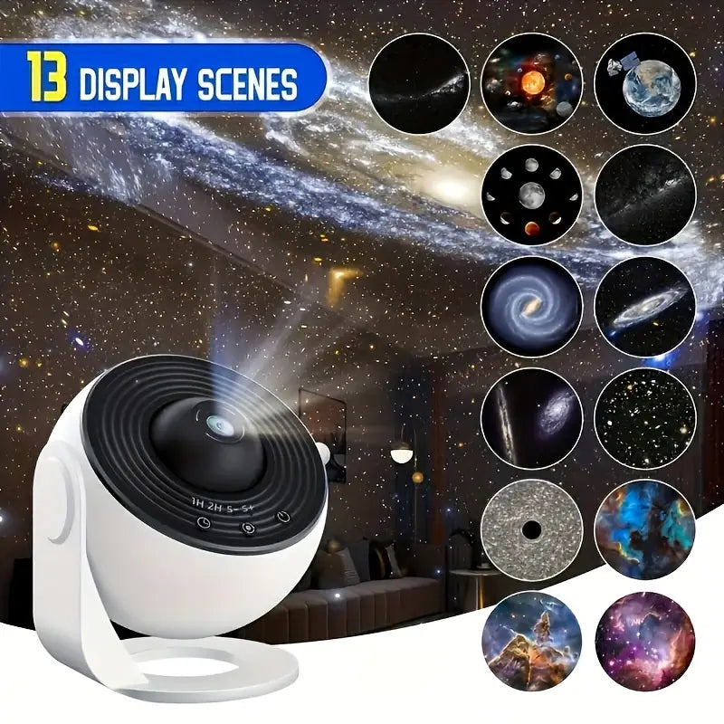 Marcelie | Celestial Dreams: 360° Planetarium Galaxy Projektor - Dækkende til hele rummet