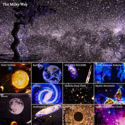 Marcelie | Celestial Dreams: 360° Planetarium Galaxy Projektor - Dækkende til hele rummet