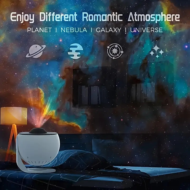 Marcelie | Celestial Dreams: 360° Planetarium Galaxy Projektor - Dækkende til hele rummet