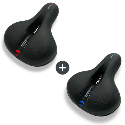 Marcelie | CloudComfort Pro Cykelsæde | Trykaflastende Memory Foam | Sort