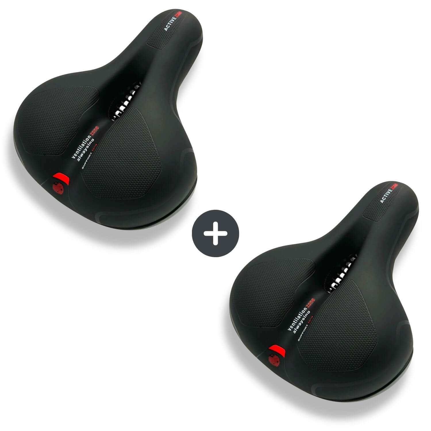 Marcelie | CloudComfort Pro Cykelsæde | Trykaflastende Memory Foam | Sort