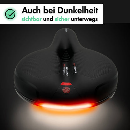 Marcelie | CloudComfort Pro Cykelsæde | Trykaflastende Memory Foam | Sort