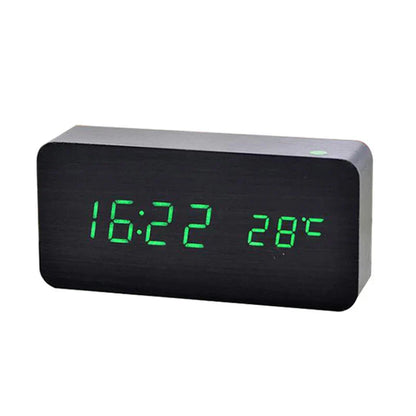 Marcelie | Digital Træ Vækkeur | LED Display, Stille Drift
