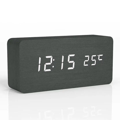 Marcelie | Digital Træ Vækkeur | LED Display, Stille Drift