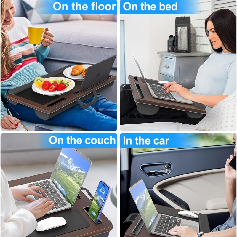Marcelie | Ergonomisk Laptop Holder med Håndledsstøtte og Enhedsholdere
