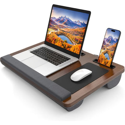 Marcelie | Ergonomisk Laptop Holder med Håndledsstøtte og Enhedsholdere