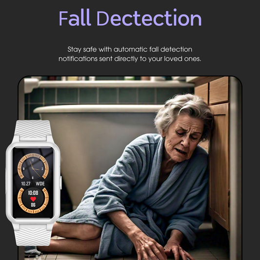Marcelie | Faldregistreringsur til ældre - 4G medicinsk alarm med GPS & SOS smartwatch