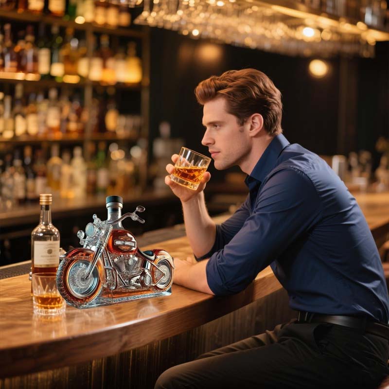 Marcelie | Harley Motorcykel Formet Whiskey Karaffel til Hjemmebaren