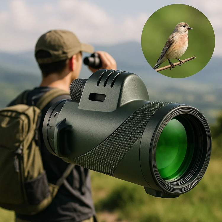 Marcelie | Kompakt 600x Ultra-Zoom Monokular | HD Linse, Letvægts & Perfekt til Vandreture, Fuglekiggeri og Sportsbegivenheder