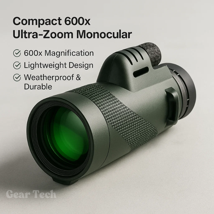 Marcelie | Kompakt 600x Ultra-Zoom Monokular | HD Linse, Letvægts & Perfekt til Vandreture, Fuglekiggeri og Sportsbegivenheder