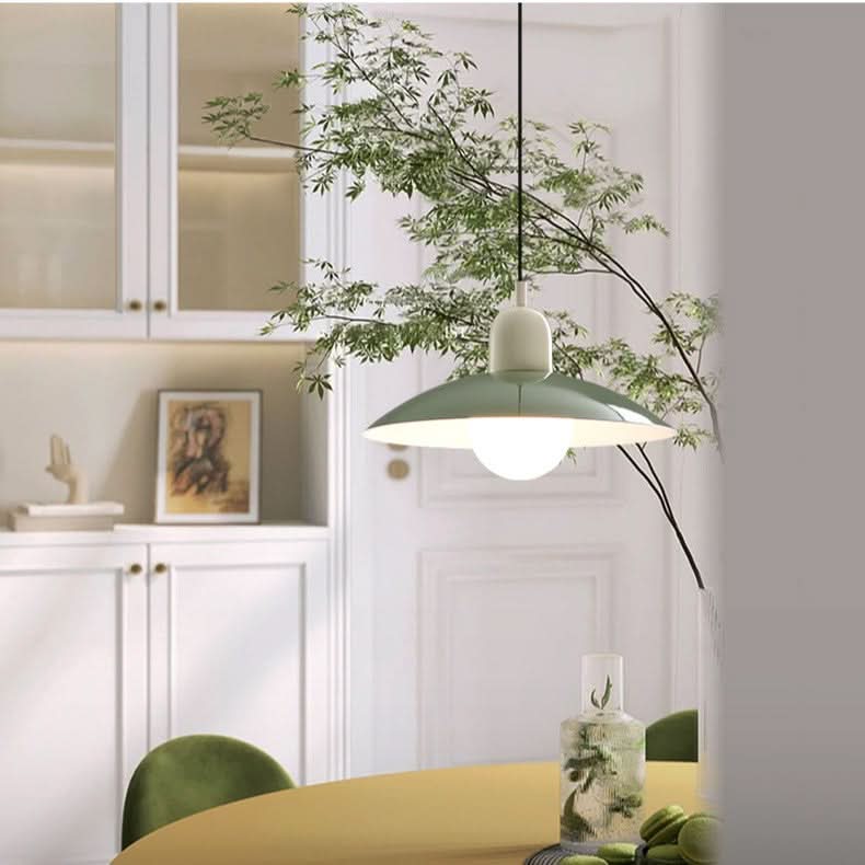 Marcelie | Moderne Macaron Bauhaus Pendelampe – Jernskærm