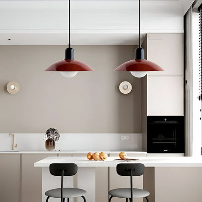 Marcelie | Moderne Macaron Bauhaus Pendelampe – Jernskærm