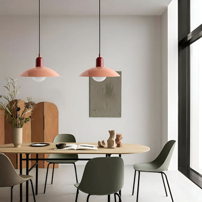 Marcelie | Moderne Macaron Bauhaus Pendelampe – Jernskærm