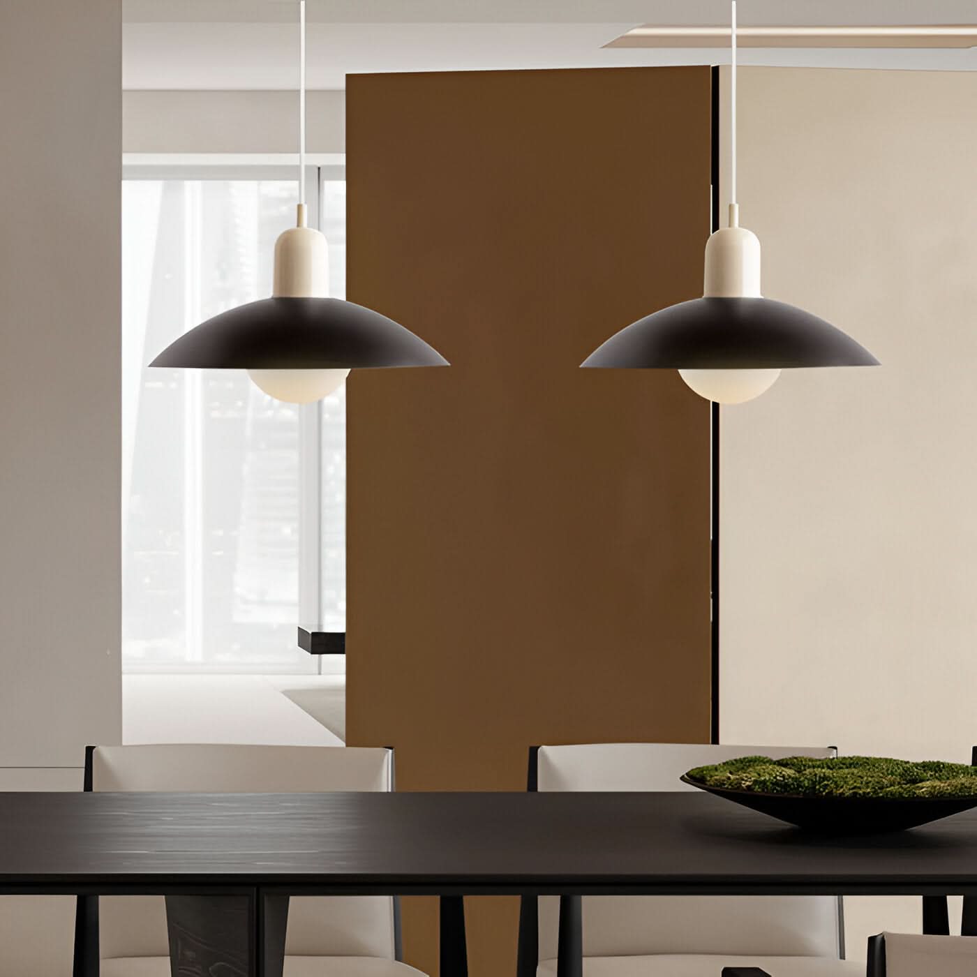 Marcelie | Moderne Macaron Bauhaus Pendelampe – Jernskærm