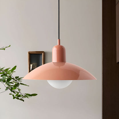 Marcelie | Moderne Macaron Bauhaus Pendelampe – Jernskærm