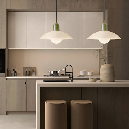 Marcelie | Moderne Macaron Bauhaus Pendelampe – Jernskærm